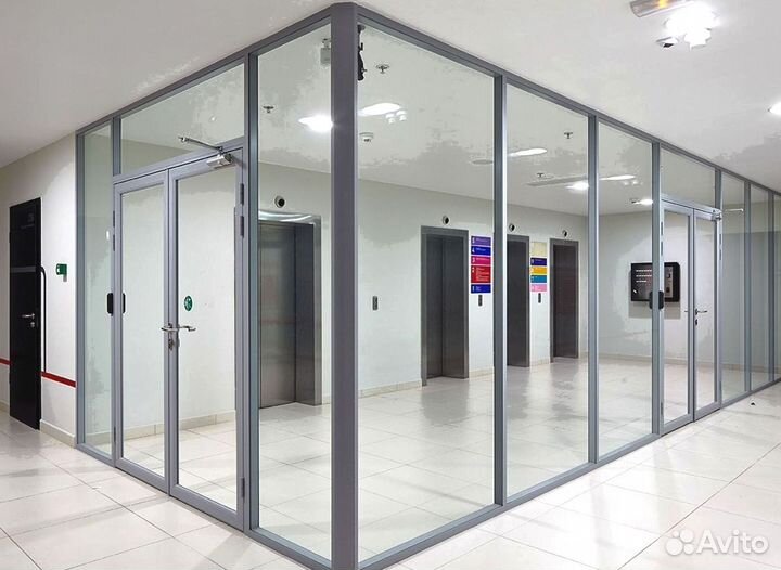 Противопожарные алюминиевые перегородки