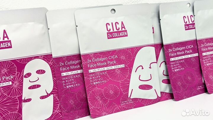 Японская маска для лица с коллагеном Mitomo