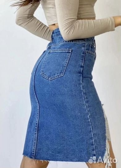 Юбка джинсовая 42 новая