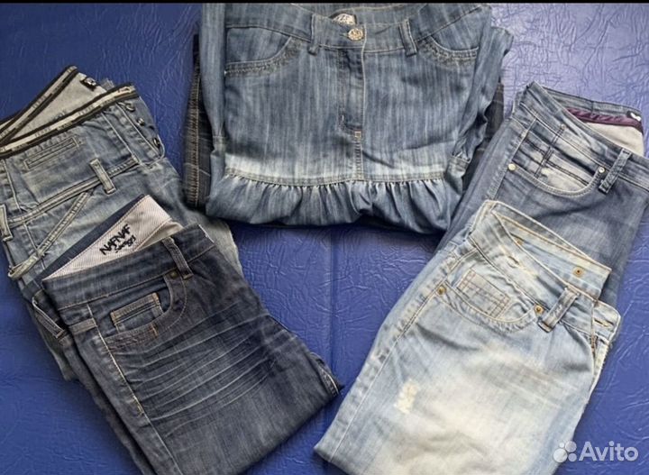 Джинсовые вещи для рукоделия на лоскуты Пэчворк