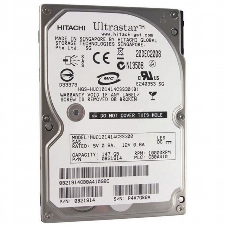 [HUC101414CSS300] Hitachi 146gb Sas 2.5 Huc101414css300