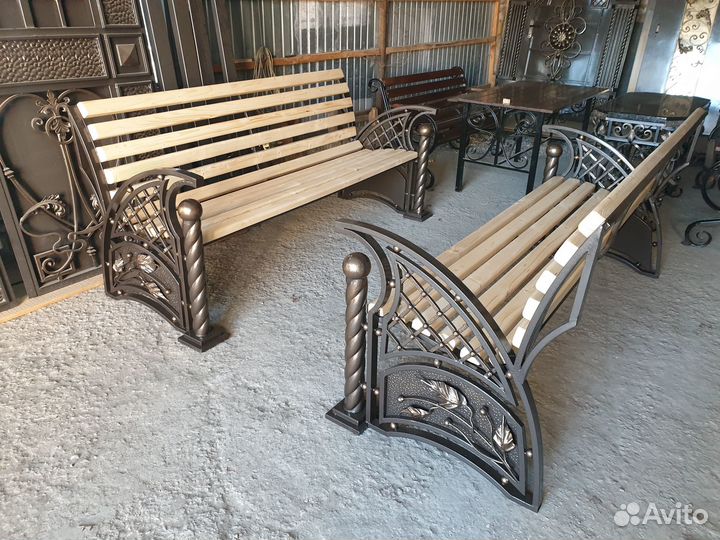 Кованые столы, стулья, скамейки, вазоны