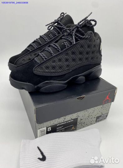 Кроссовки nike air jordan 13 black cat