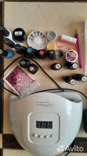 Набор для наращивания ногтей с лампой