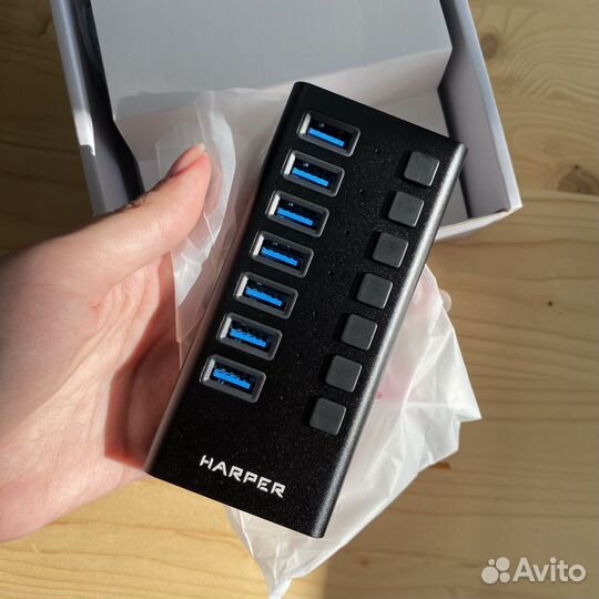 USB разветвитель 7 портов, блок питания