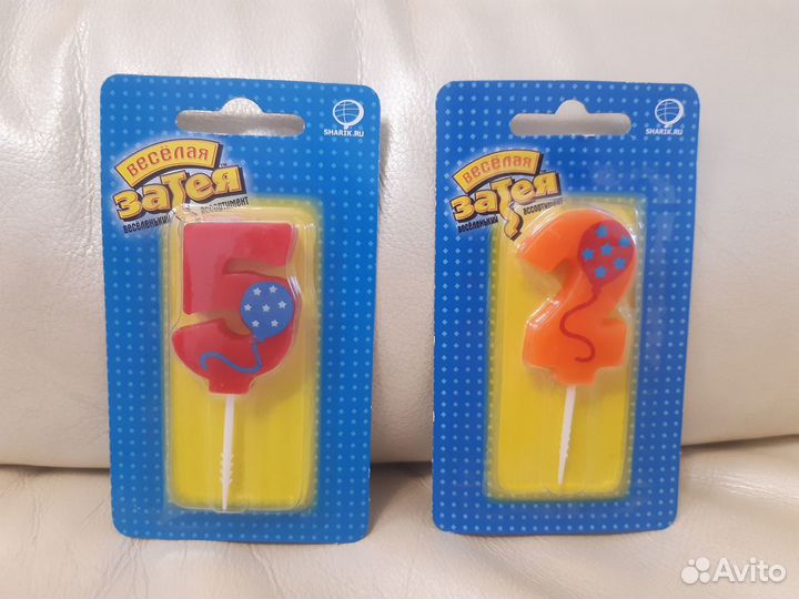 Свечи для торта. Цифры 2 и 5 (обмен)
