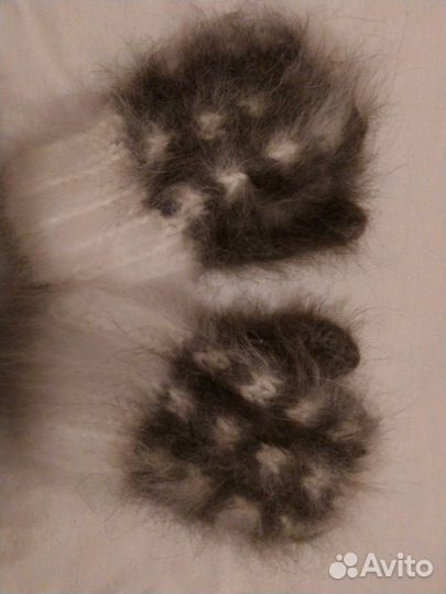 Варежки детские из кролика