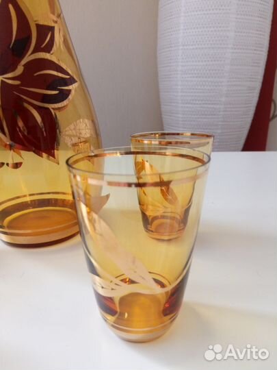 Набор для ликёра (чешское стекло)