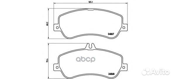 Колодки тормозные дисковые перед P50086 Brembo