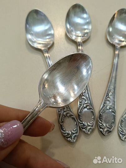Чайные ложки серебро 875