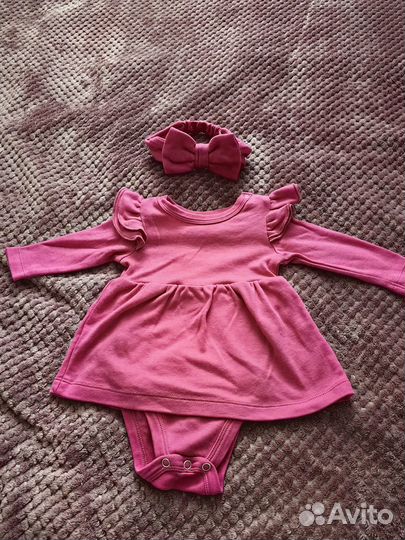 Платье для новорожденного с повязкой