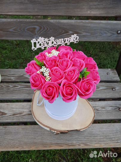 Букет из мыльных роз