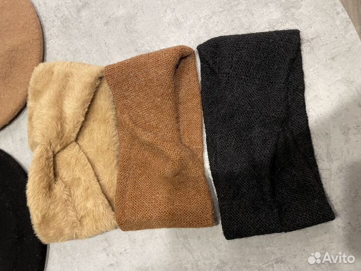 Шерстяные береты и повязки на голову