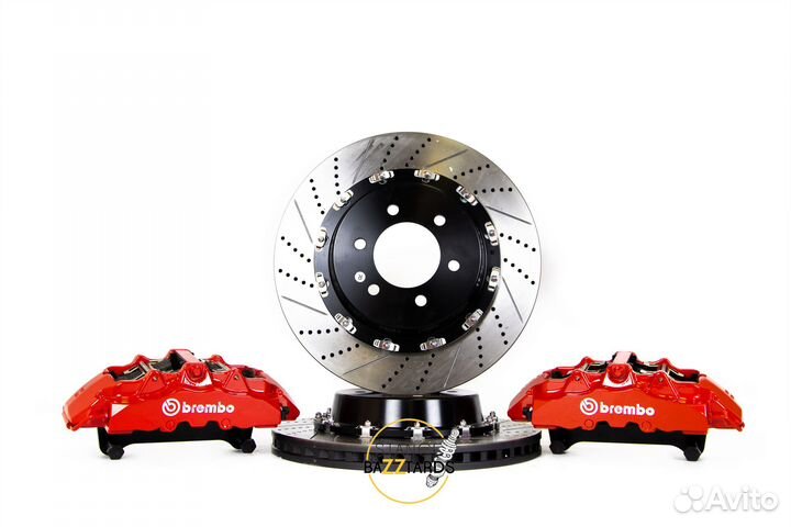 Тюнинг тормозов Toyota LC300 Brembo GT8 передних