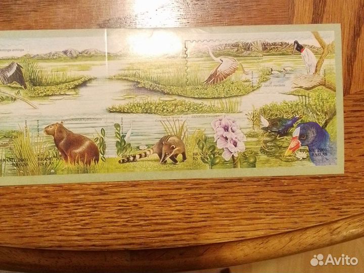 Серия бразильских почтовых марок-самоклеек