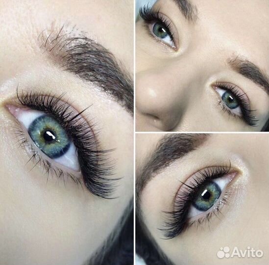 Наращивание ресниц, долговременная укладка бровей