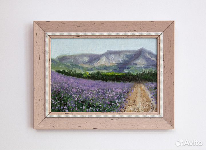 Картина маслом горный пейзаж, ручная работа