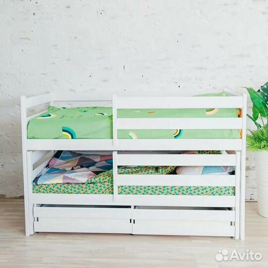 Кроватка берёза для малыша матрешка эко выдвижная