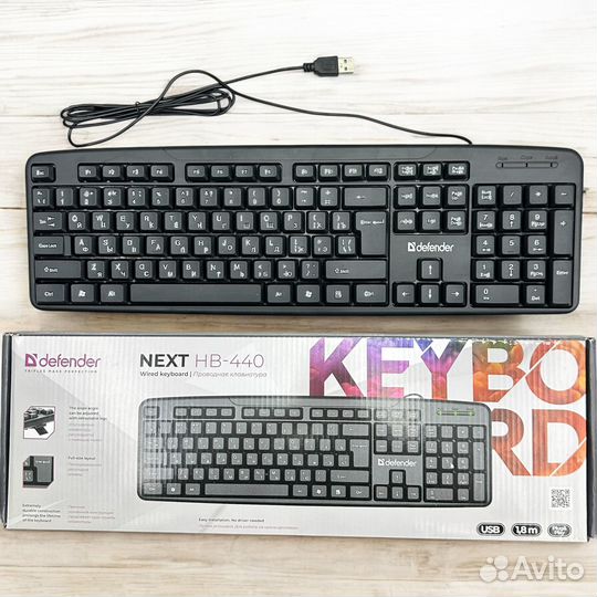 Проводная клавиатура Next HB-440 RU,черный,полнора