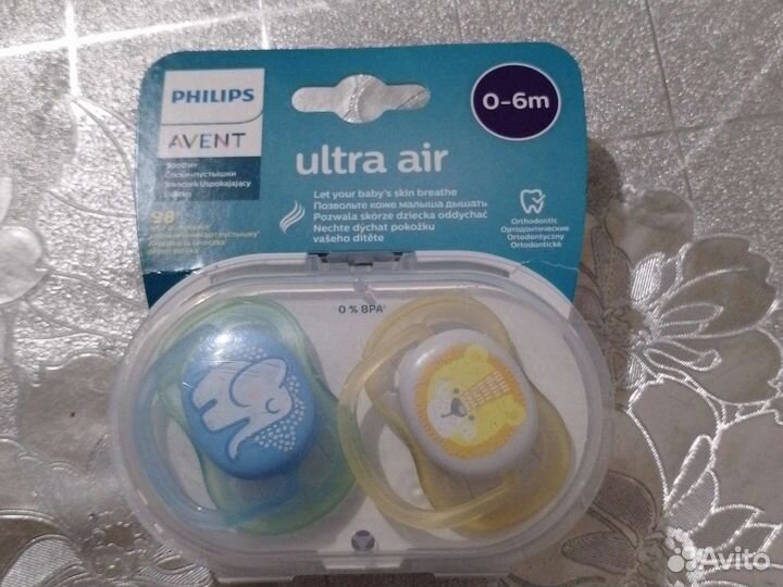 Соска пустышка avent 0-6,6-18