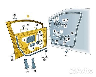 Дверь передняя правая VW Golf, 5G4831056AM