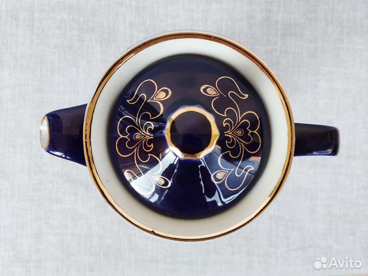 Сервиз фарфоровый (кобальт),ссср