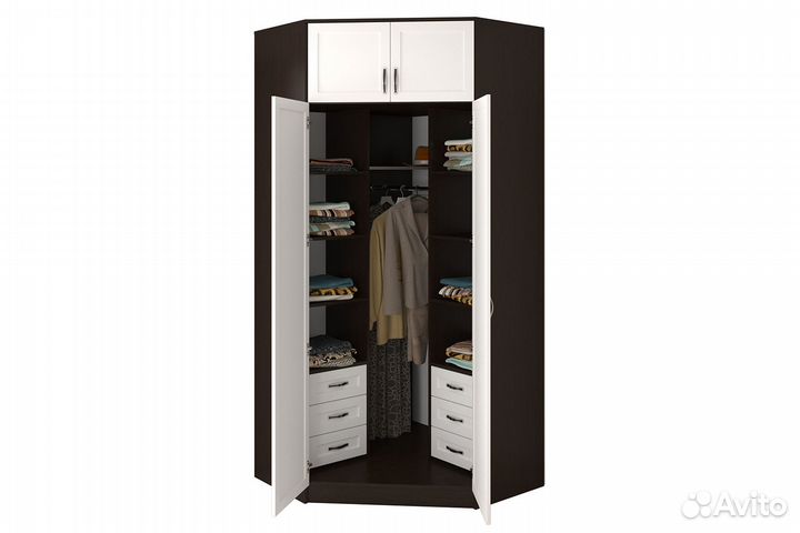 Шкаф угловой двухстворчатый 