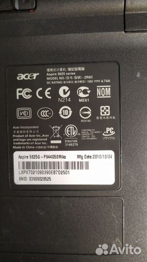 Ноутбук Acer aspire 5625G