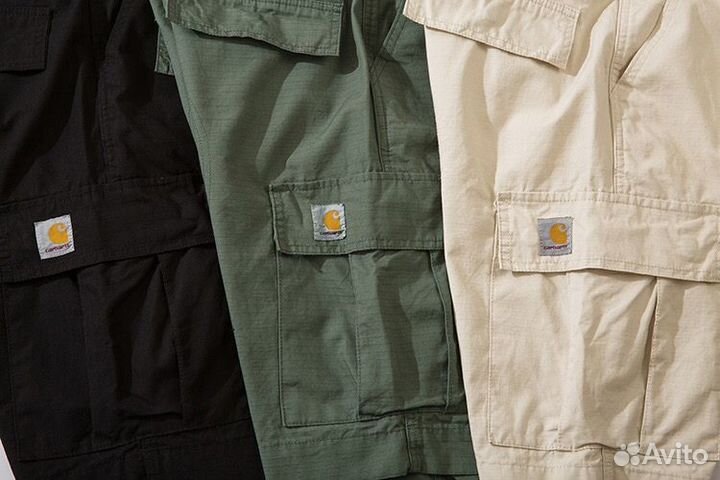 Шорты Carhartt (болотные, серо-зеленые, хаки)