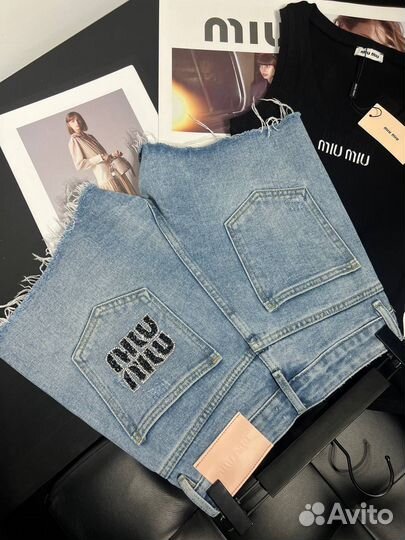 Шорты джинсовые миу миу