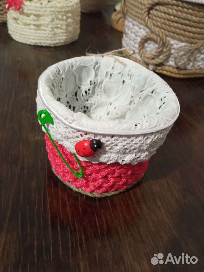 Корзинка из джута