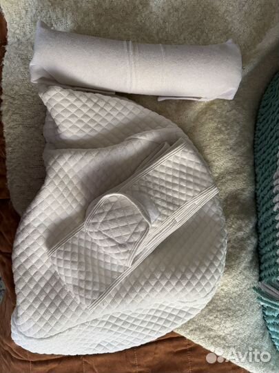 Вязаная люлька с матрасом кокон