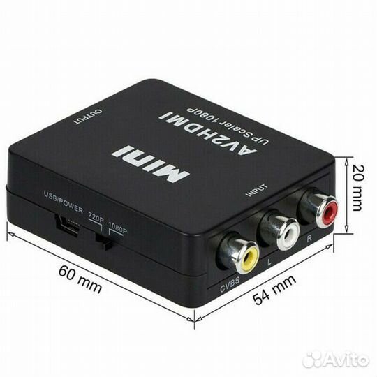 Переходник Hdmi в RCA, RCA в Hdmi, новый