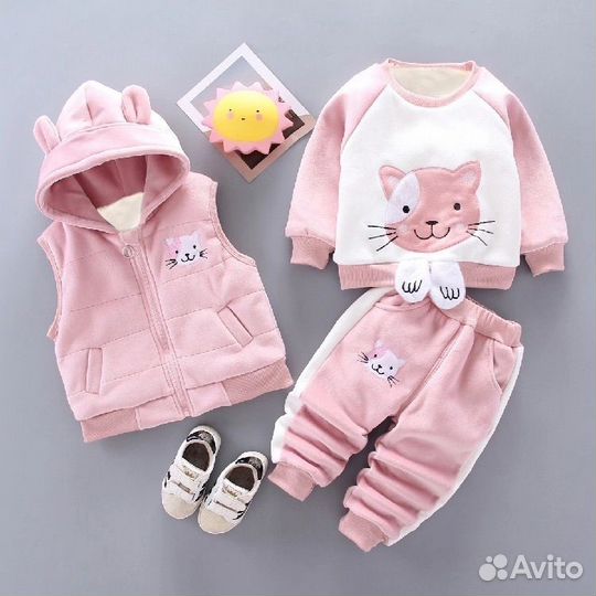 Новый утепленный спортивный костюм тройка