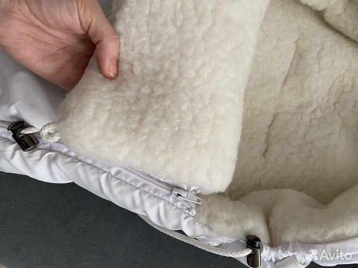 Зимний конверт в коляску на овчине