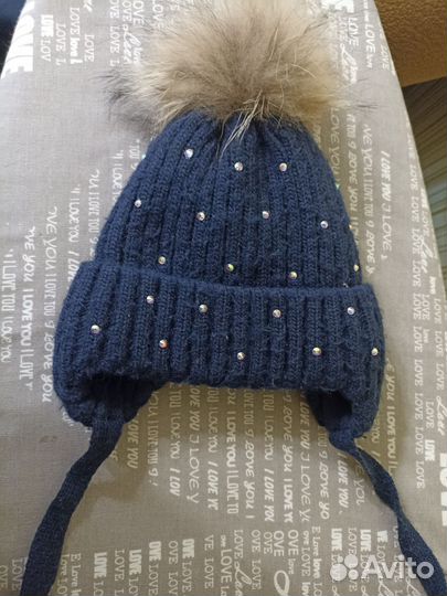 Шапка зимняя для девочки с 3 до 6 лет