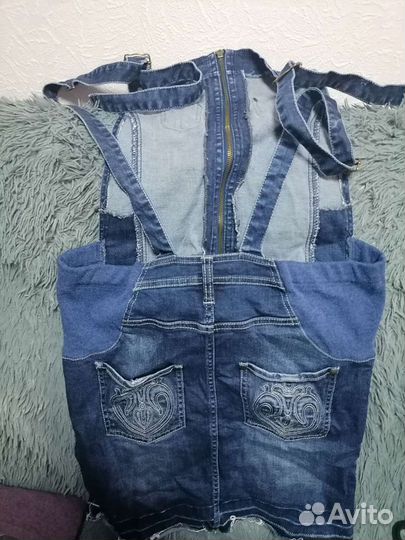 Джинсовый сарафан для беременных