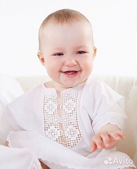 Крестильный набор 98 с русской вышивкой