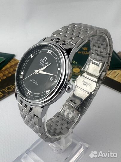 Мужские часы Omega de ville чёрным цифер