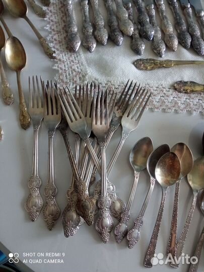 Мельхиоровые ложки вилки ножи СССР