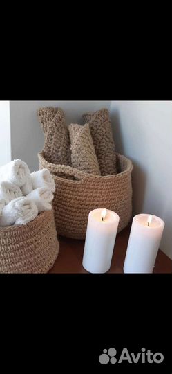 Корзинка из джута