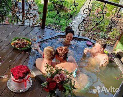 Баня с Горячим Чаном на дровах под Открытым Небом