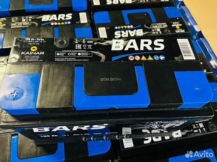 Аккумулятор 100 Ач Bars на Газон Гарантия 2 года