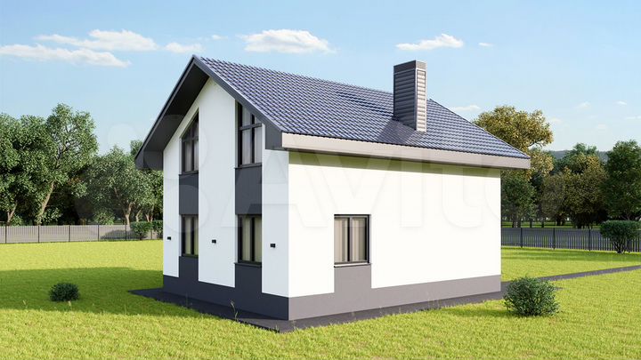 Коттедж 126 м² на участке 6,2 сот.