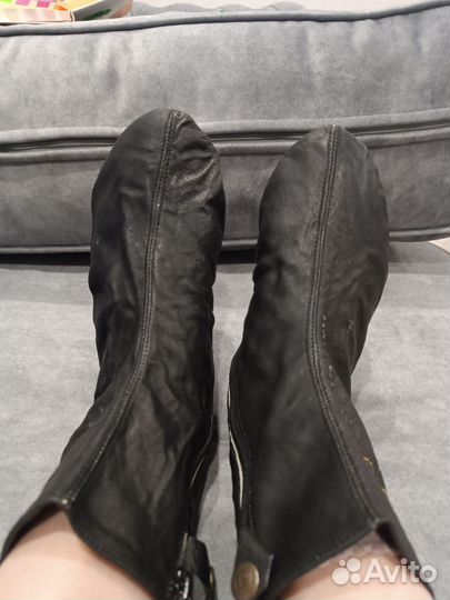 Махси кожаные носки без меха