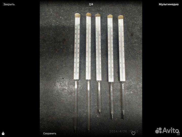 Термометры разные, ареометры