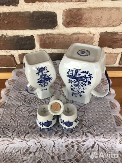 Синий лук, луковый узор кухонная посуда