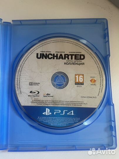 Диск на ps4 uncharted Натан Дрейк коллекция воров