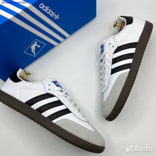 Кроссовки Adidas Samba White/Black (Арт.16769)