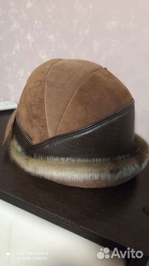 Шляпа Новая: Замша,Кожа,отделка Мех Нерпы